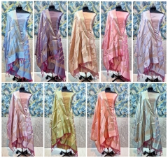 banarasi semi katan silk suit